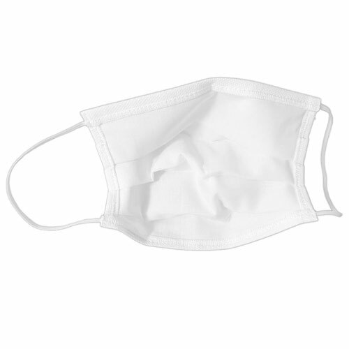 Stoffmaske Mundschutz Behelfsmaske waschbar Baumwolle 2-lagig weiß unisex - Bild 5 von 6