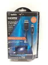 Belkin Macbook To HDTV Mini DisplayPort to HDTV Cable F2CD026 8 Ft 