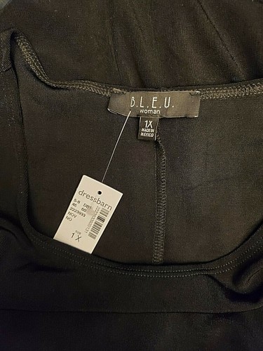 Women's Sleeveless Blouse Black Top Tunic B.L.E.U Size 1X - Picture 7 of 7