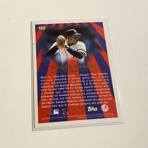 1997 Topps - Dwight Gooden #100 - Baseball Trading Card - Picture 2 of 2