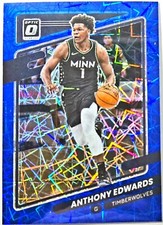 Anthony Edwards 2021-22 Optic Blue Velocity #83 CORRECT Full Stats Back