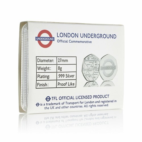 Conmemorativo oficial de plata LONDON UNDERGROUND en estuche. Metro/tubo/tren/TFL - Imagen 4 de 12