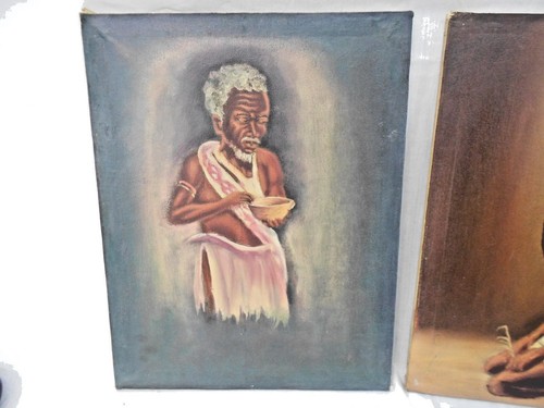 AFRICAN ART, NIGERIA, OIL ON CANVAS, ANI WOMAN KADUNA, OLD AGE MAN ABEOKOTA - 第 2/10 張圖片