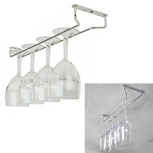 Portabicchieri da Vino Argento Porta Tazza Champagne Organizer Appendino Acciaio - Foto 2 di 12