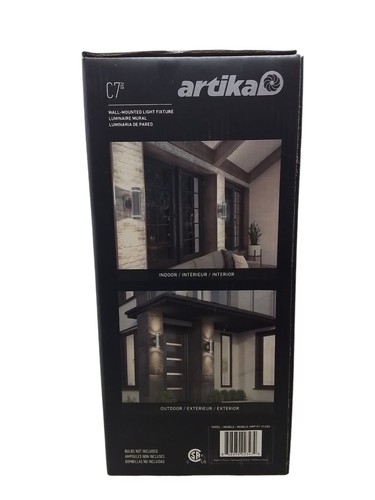 Artika C7 Stainless Steel Modern Hardwired Garage & Porch Light Cylinder Sconce - Picture 2 of 6