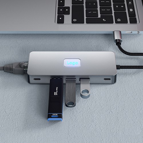 10 in 1 USB-C Hub Type C to 4K Dual HDMI Monitor 100W PD RJ45 USB 3.0 TF/SD Slot - 第 7/10 張圖片