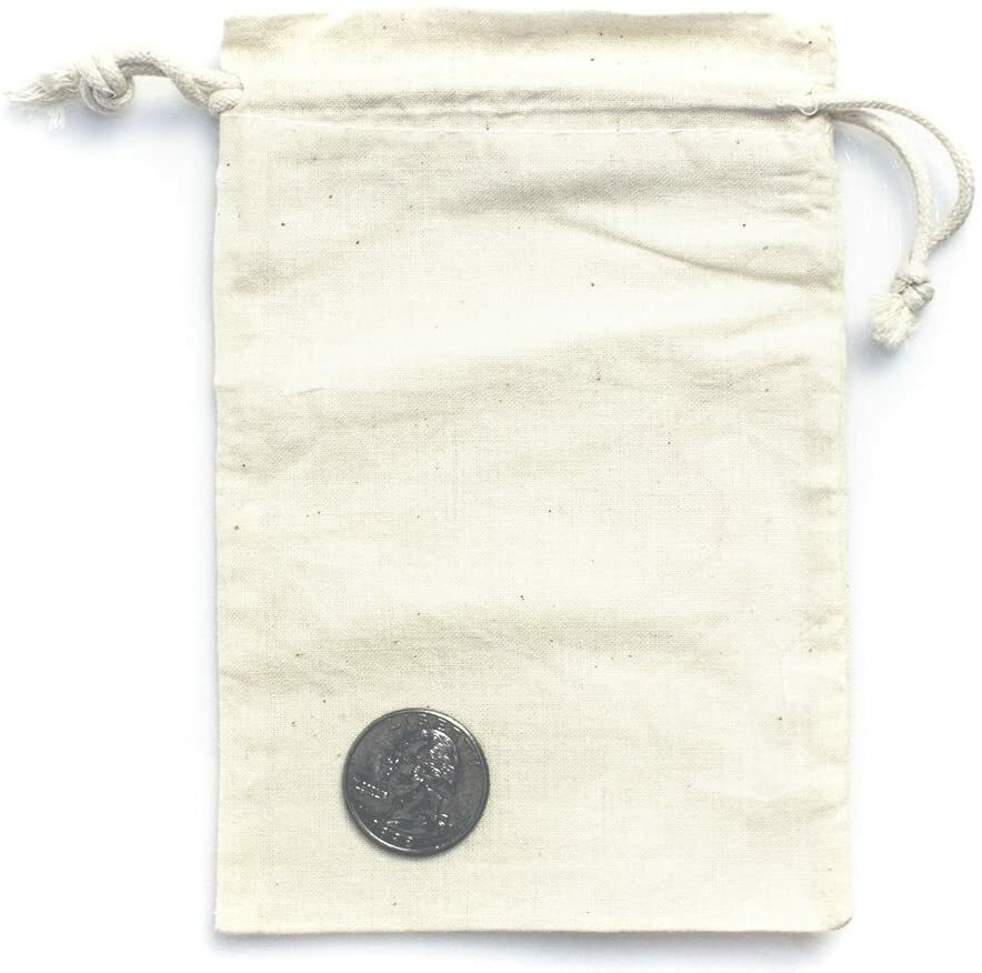 25 Pack Bags 4"x6" Drawstring Natural Cotton Muslin Bath Soap Herbs Favor NEW - Picture 4 of 6