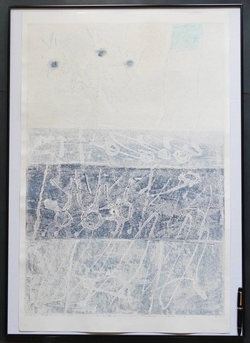 Hideo Hagiwara "Fantasia in bianco n.3" xilografia firmata incorniciata ED30 1962 - Foto 1 di 9