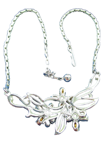 Kramer Blue and Clear Rhinestone Necklace and Bracelet - Picture 5 of 10