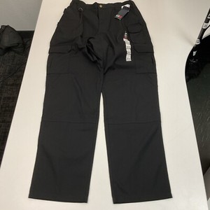 5.11 Men's 38x34 Black Flexlite Ripstop Tactical Straight Fit Work Pants 74273