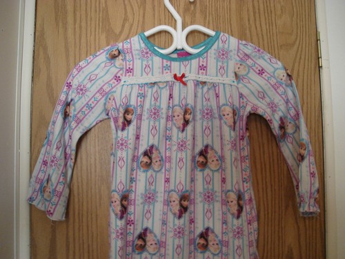 Disney Frozen Elsa and Anna Long Fannel Nightgown Girls - Picture 1 of 10