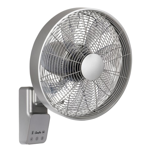 Kleiner Wandventilator mit Fernbedienung Airos Eco Design Silber 5 Stufen Timer - Bild 1 von 4