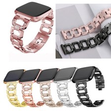 For Fitbit Versa /2/Lite Stainless Steel Watch Wrist BandBling Rhinestone Strap