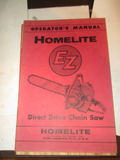 Homelite MODEL EZ Chain Saw Owners Operators Instruction Manual ORIGINAL 10/56