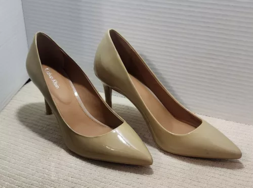 Calvin Klein Womens Gayle Nude Pointed Toe  Shoes 7 Medium New But With Defect