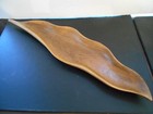 Monkey Pod Wood Leaf Design 25x6 Leaf Shaped Bowl Serving Fruit Display