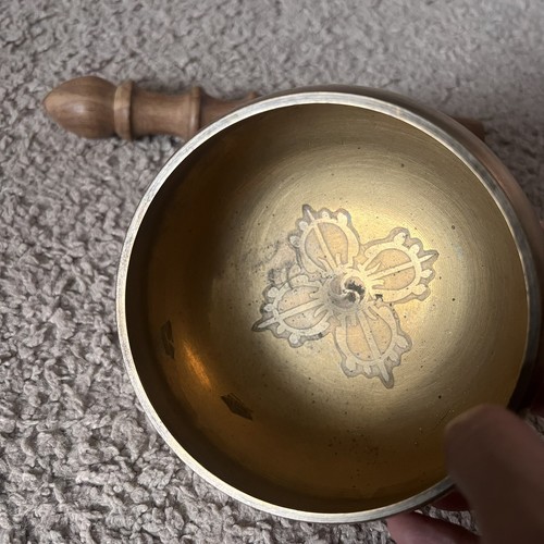 Vintage Singing Bowl Hammer Set - Best Sound Therapy Meditation Bowl - Picture 3 of 7