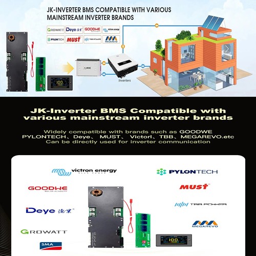 JK Smart Inverter BMS 8-16S 100A-200A BT RS485 CAN For Family Energy Storage lot - Picture 9 of 31