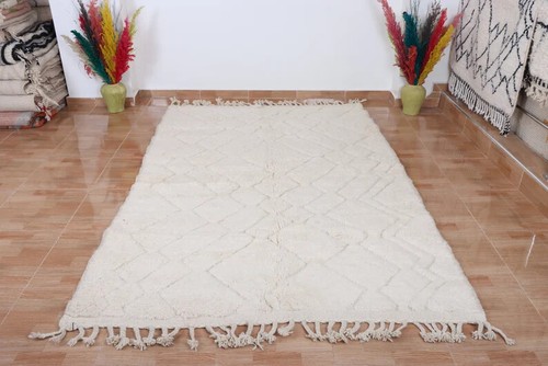 Alfombra de lana marroquí 5,2 x 8 pies - Alfombra marroquí - Alfombra de lana - - Imagen 2 de 10