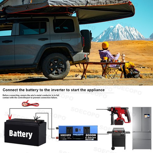 8000W Solaranlage DC12V/24V auf 110V/220V Off-Grid Wechselrichter System 100A 500W - Bild 10 von 19