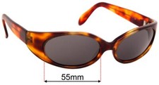SFx Replacement Sunglass Lenses Fits Bolle 1518 - 55mm Wide