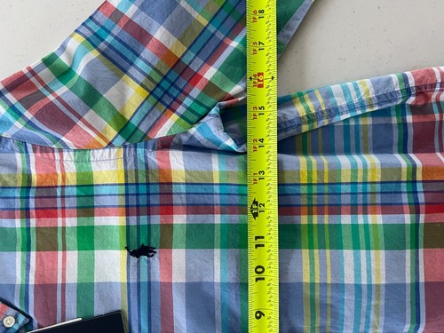 Ralph Lauren Boys Shirt M (10–12) Multicolor Plaid Long Sleeve NWT Stretch Cot - Picture 6 of 8