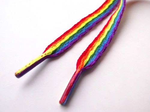 Rainbow Laces Gay Pride Multi Coloured Flat 10mm Shoes Trainers Shoelaces LGBTQ - Picture 63 of 72