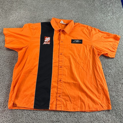 Winners Circle Tony Stewart Shirt Mens 2XL Orange Black #20 NASCAR Button Up* - Picture 13 of 15