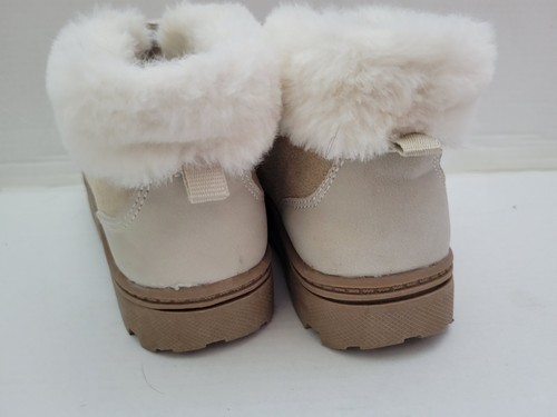 Carter's Toddler Girls Winter Boots Size 10M Beige Brown Faux Fur Trim - Imagen 4 de 7