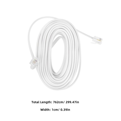 Telephone Line Office Cord Cords Extra Long for Landline Cable Wire - Zdjęcie 12 z 12