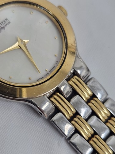 Citizen Elegance 3220 325303 YO Quartz Two Tone MOP Dial Ladies Watch New Batt - Picture 10 of 13