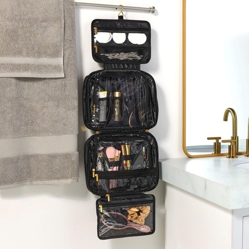 Joy EcoLuxe World Traveler Light and Chic Toiletry Case Black Gold Organizer NEW - Picture 9 of 9