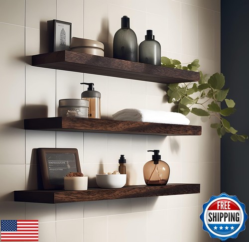HXSWY Wood Floating Shelves for Wall, Wooden Wall Shelves for Bedroom, Wall M - Picture 4 of 5