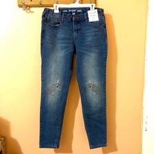 Cat and Jack Girl's Skinny Stretch Adjustable waist jeans unicorns Size 12plus