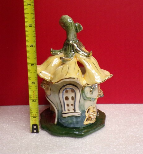 Blue Sky Clayworks FAIRY SQUASH FLOWER HOUSE Tea Light Candle Holder Figurine - Picture 7 of 10