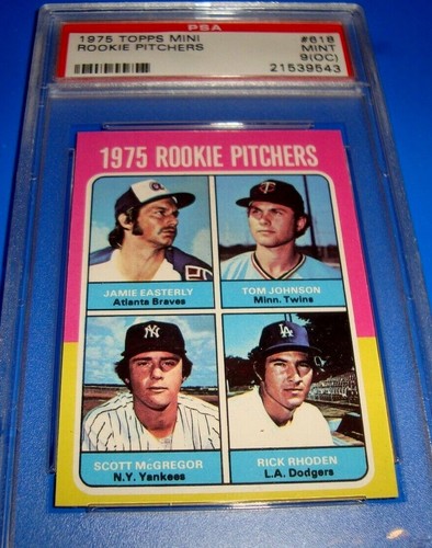 1975 Topps MINI  #618 SCOTT McGREGOR rc psa 9 oc New York YANKEES (543) mint  - Picture 2 of 3