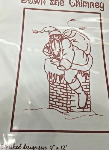 DOWN THE CHIMNEY Patrón de Costura Redwork, Diseños Sandi Bard - Imagen 2 de 4