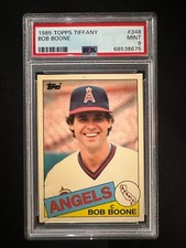 1985 Topps Tiffany #348 Bob Boone - PSA 9