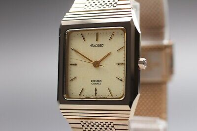 Near MINT* CITIZEN Exceed 2730-273958 Men's Gold Quartz TANK Near MINT* CITIZEN Exceed 2730-273958 Men's Gold Quartz TANK
