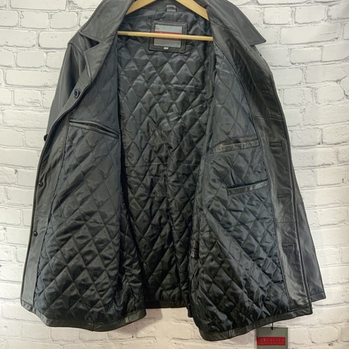 Excelled Men Collection Black Leather Jacket Mens Sz XL NWT - Picture 12 of 16