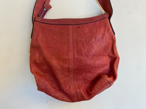 Per Una M&S Red Leather Handbag Front & Inner Pockets Plaited Detail - Great! - Picture 5 of 9