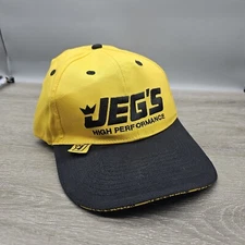 Jeg's High Performance Racing Baseball Hat Cap Yellow/ Black Adjustable