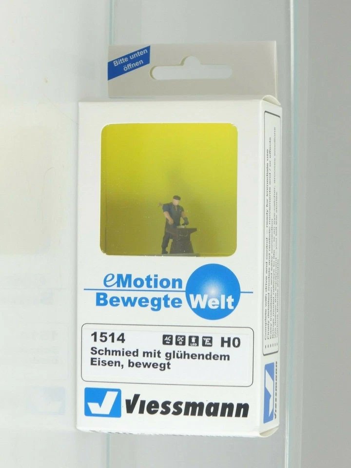Viessmann H0 Schmied mit glühendem Eisen, bewegt (Art.-Nr.1514) Neu und OVP