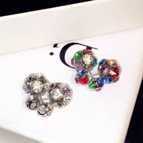 18K Gold Plated Crystal Earrings made with Swarovski Elements WHITE CLEAR - Picture 5 of 8