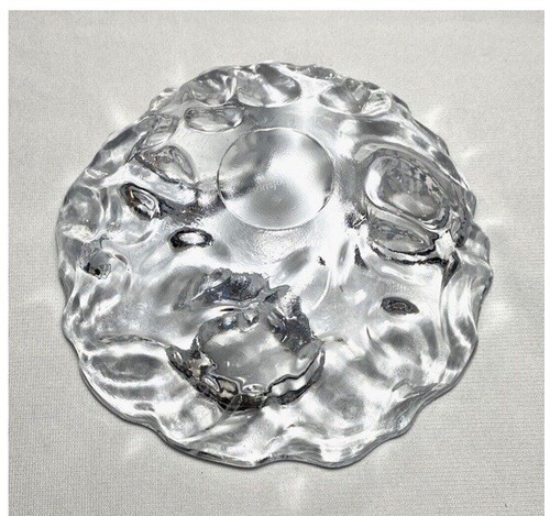 Orrefors Sweden Crystal 3 Candle Holders Votive TeaLight Lars Hellsten - Picture 7 of 11