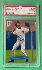 1996 TOPPS GALLERY DEREK JETER #143 ROOKIE RC PSA 10 GEM MINT YANKEES