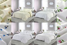 Flannelette 100% Brushed Cotton Duvet Quilt Cover Bed Set Double King Single