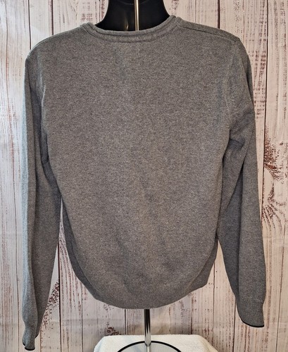 Stafford Prep Vintage Pullover Mens L Sweater Crew Neck Gray Cotton Logo - Picture 6 of 8