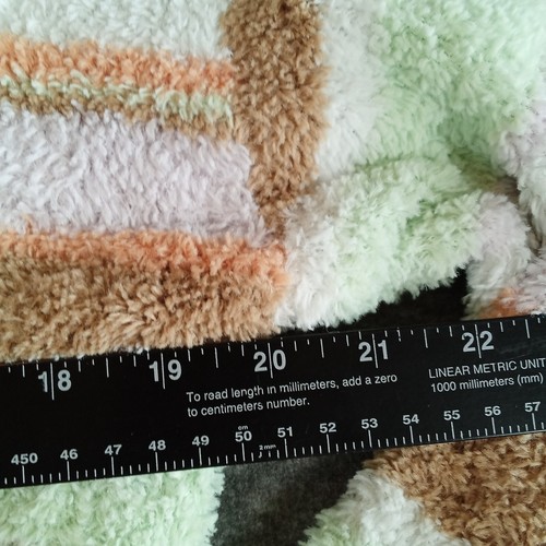 Art Class Sweater Youth Extra Large Green Brown Striped Cropped V Neck Cozy Y2K - Picture 3 of 8