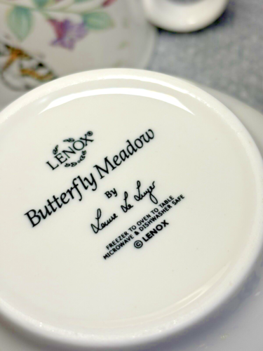 LENOX "BUTTERFLY MEADOW" Lot of 3 Cereal Bowls & 3 Mugs - Picture 10 of 10